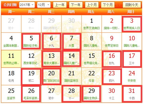 2017年12月裝修吉日有幾天，分別是那幾天