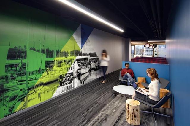 別小看回收木板條！美國(guó)VMware公司用它創(chuàng)造了獨(dú)特的木質(zhì)辦公空間